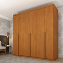 Ver imagem 1 de Guarda Roupa Casal 100% MDF 6 Portas 4 Gavetas 218cm Milano Yescasa Bege/Cinamomo