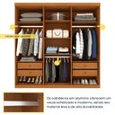 Ver imagem 3 de Guarda Roupa Casal 100% MDF 6 Portas 4 Gavetas 218cm Milano Espresso Móveis