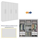 Ver imagem 6 de Guarda Roupa Casal 6 Portas 4 Gavetas 219cm Lima Yescasa Branco/Neve