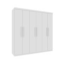 Ver imagem 2 de Guarda Roupa Casal 6 Portas 4 Gavetas 219cm Lima Yescasa Branco/Neve
