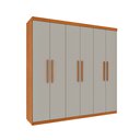 Ver imagem 2 de Guarda Roupa Casal 6 Portas 4 Gavetas 219cm Lima Yescasa Bege/Cinamomo/Off White
