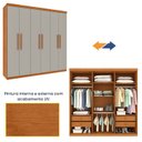 Ver imagem 6 de Guarda Roupa Casal 6 Portas 4 Gavetas 219cm Lima Yescasa Bege/Cinamomo/Off White