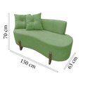 Ver imagem 7 de Namoradeira Sofá Feijão Luna Orgânica Bouclé Verde