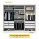 Ver mais imagens de Guarda Roupa Casal 3 Portas 6 Gavetas 270cm Califórnia Yescasa Branco/Neve