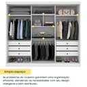 Ver imagem 5 de Guarda Roupa Casal 3 Portas 6 Gavetas 270cm Califórnia Yescasa Branco/Neve