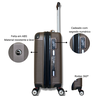 Kit de Bordo Luxo Mala de Viagem Rígida de Fibra:café - 8