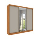 Ver imagem 2 de Guarda Roupa Casal 3 Portas 6 Gavetas 270cm Califórnia Yescasa Bege/Cinamomo/Off White