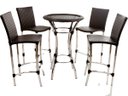 Ver imagem 3 de Conjunto de 2 Banquetas e Bistrô em Alumínio para Cozinha, Balcão, Edícula - Preto