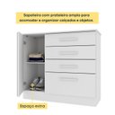 Ver imagem 7 de Cômoda 4 Gavetas 104cm Ripada Nova York Branco/Neve
