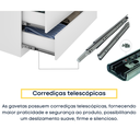 Ver imagem 5 de Cômoda 4 Gavetas 104cm Ripada Nova York Branco/Neve