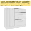 Ver imagem 6 de Cômoda 4 Gavetas 104cm Ripada Nova York Branco/Neve