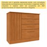 Cômoda 4 Gavetas 104cm Ripada Nova York - 6