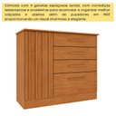 Ver imagem 6 de Cômoda 4 Gavetas 104cm Ripada Nova York Bege/Cinamomo