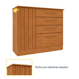 Cômoda 4 Gavetas 104cm Ripada Nova York - 9