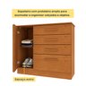 Cômoda 4 Gavetas 104cm Ripada Nova York - 7