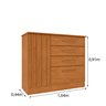 Cômoda 4 Gavetas 104cm Ripada Nova York - 3