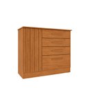 Ver imagem 2 de Cômoda 4 Gavetas 104cm Ripada Nova York Bege/Cinamomo