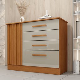 Cômoda 4 Gavetas 104cm Ripada Nova York - 1