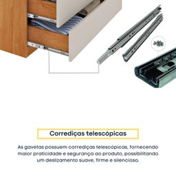 Cômoda 4 Gavetas 104cm Ripada Nova York - 11