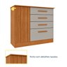 Cômoda 4 Gavetas 104cm Ripada Nova York - 9