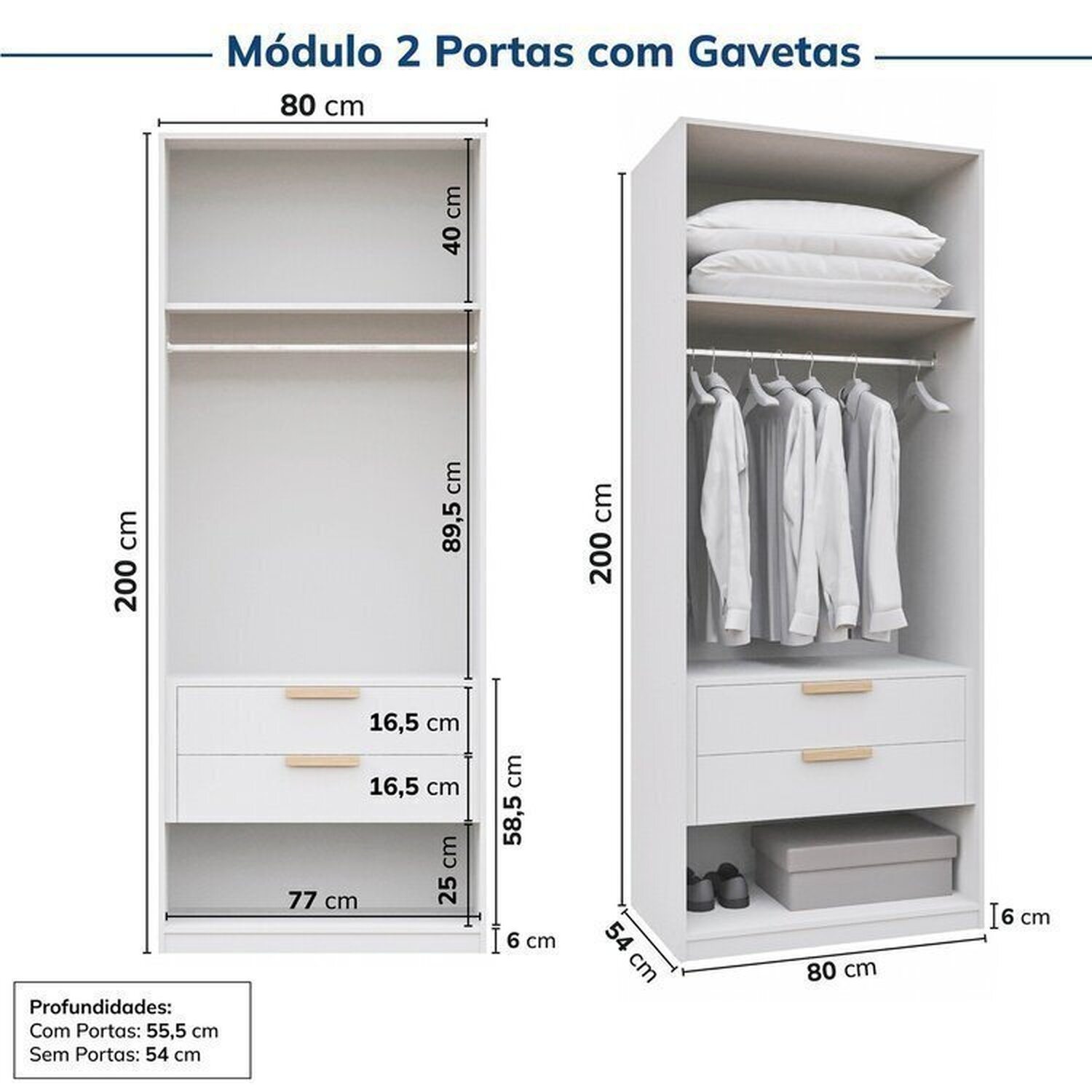 Guarda-roupa Modulado 4 Peças 8 Portas Jade Cabecasa Madeiramadeira - 12