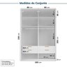 Guarda-roupa Modulado 4 Peças 8 Portas Jade Cabecasa Madeiramadeira - 3