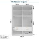 Ver imagem 3 de Guarda-roupa Modulado 4 Peças 8 Portas Jade CabeCasa MadeiraOriginals