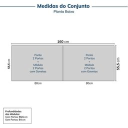 Guarda-roupa Modulado 4 Peças 8 Portas Jade Cabecasa Madeiramadeira - 2