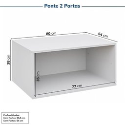 Guarda-roupa Modulado 4 Peças 8 Portas Jade Cabecasa Madeiramadeira - 13