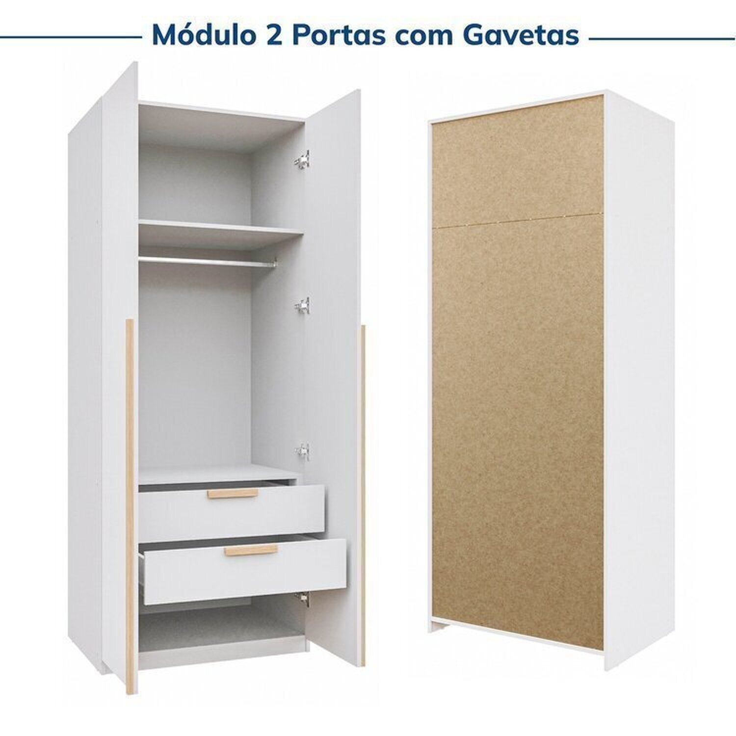 Guarda-roupa Modulado 4 Peças 8 Portas Jade Cabecasa Madeiramadeira - 11