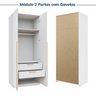 Guarda-roupa Modulado 4 Peças 8 Portas Jade CabeCasa MadeiraOriginals - 11