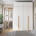 Ver imagem 1 de Guarda-Roupa Planejado 4 Peças 8 Portas Jade CabeCasa MadeiraOriginals Branco/Fosco
