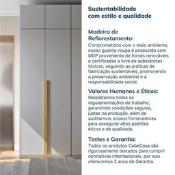 Guarda-roupa Modulado 4 Peças 8 Portas Jade Cabecasa Madeiramadeira - 15