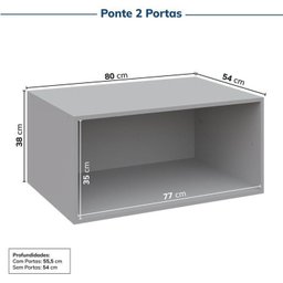 Guarda-Roupa Modulado 4 Peças 8 Portas Jade CabeCasa MadeiraOriginals Cinza/Urbano - 13 Guarda-Roupa Modulado 4 Peças 8 Portas Jade CabeCasa MadeiraOriginals Cinza/Urbano - 13