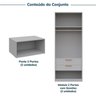 Guarda-roupa Modulado 4 Peças 8 Portas Jade CabeCasa MadeiraMadeira - 4