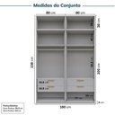 Ver imagem 3 de Guarda-roupa Modulado 4 Peças 8 Portas Jade CabeCasa MadeiraOriginals