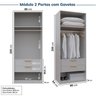 Guarda-roupa Modulado 4 Peças 8 Portas Jade CabeCasa MadeiraMadeira - 12
