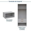 Ver imagem 4 de Guarda-Roupa Planejado 4 Peças 8 Portas Jade CabeCasa MadeiraOriginals Cinza/Urbano