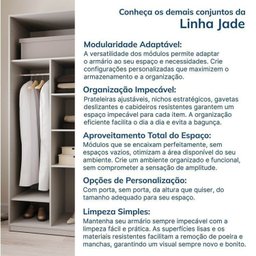 Guarda-Roupa Modulado 4 Peças 8 Portas Jade CabeCasa MadeiraOriginals Cinza/Urbano - 16 Guarda-Roupa Modulado 4 Peças 8 Portas Jade CabeCasa MadeiraOriginals Cinza/Urbano - 16