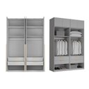 Ver imagem 6 de Guarda-Roupa Planejado 4 Peças 8 Portas Jade CabeCasa MadeiraOriginals Cinza/Urbano