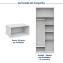 Ver imagem 4 de Guarda-roupa Modulado 4 Peças 8 Portas Jade CabeCasa MadeiraOriginals