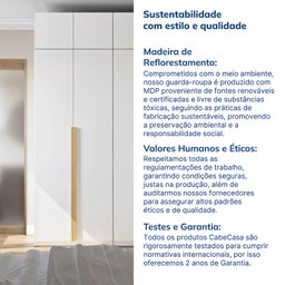 Guarda-roupa Modulado 4 Peças 8 Portas Jade CabeCasa MadeiraMadeira - 9