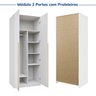 Guarda-roupa Modulado 4 Peças 8 Portas Jade CabeCasa MadeiraOriginals - 15