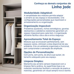 Guarda-roupa Modulado 4 Peças 8 Portas Jade CabeCasa MadeiraMadeira - 10