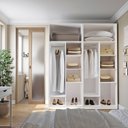 Ver imagem 1 de Guarda-Roupa Planejado 2 Peças sem Portas Jade CabeCasa MadeiraOriginals Branco/Fosco