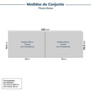 Ver imagem 2 de Guarda-Roupa Planejado 2 Peças sem Portas Jade CabeCasa MadeiraOriginals Branco/Fosco