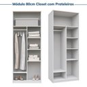 Ver imagem 7 de Guarda-Roupa Planejado 2 Peças sem Portas Jade CabeCasa MadeiraOriginals Branco/Fosco