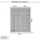 Ver imagem 3 de Guarda-Roupa Planejado 2 Peças sem Portas Jade CabeCasa MadeiraOriginals Branco/Fosco