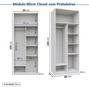 Ver mais imagens de Guarda-Roupa Planejado 2 Peças sem Portas Jade CabeCasa MadeiraOriginals Branco/Fosco