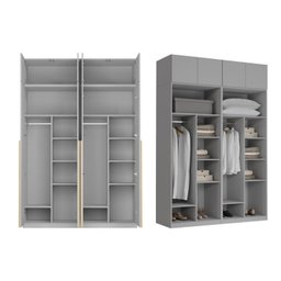 Guarda-roupa Modulado 4 Peças 8 Portas Jade Cabecasa Madeiramadeira - 6